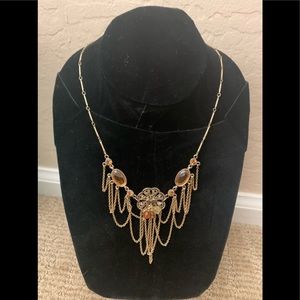 ⭐️ Beautiful draped chain antique look necklace